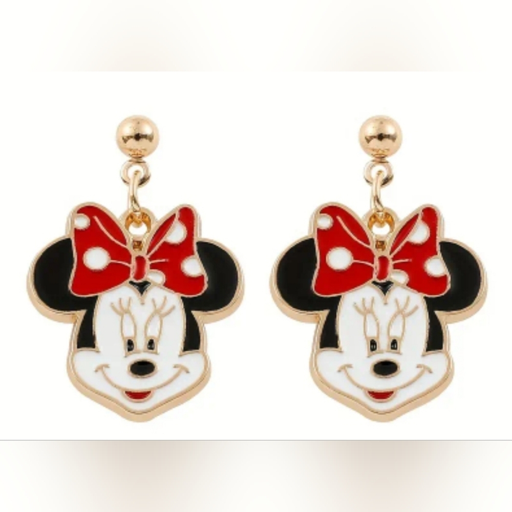 Disney Minnie Mouse Stud Back Dangle Earrings
